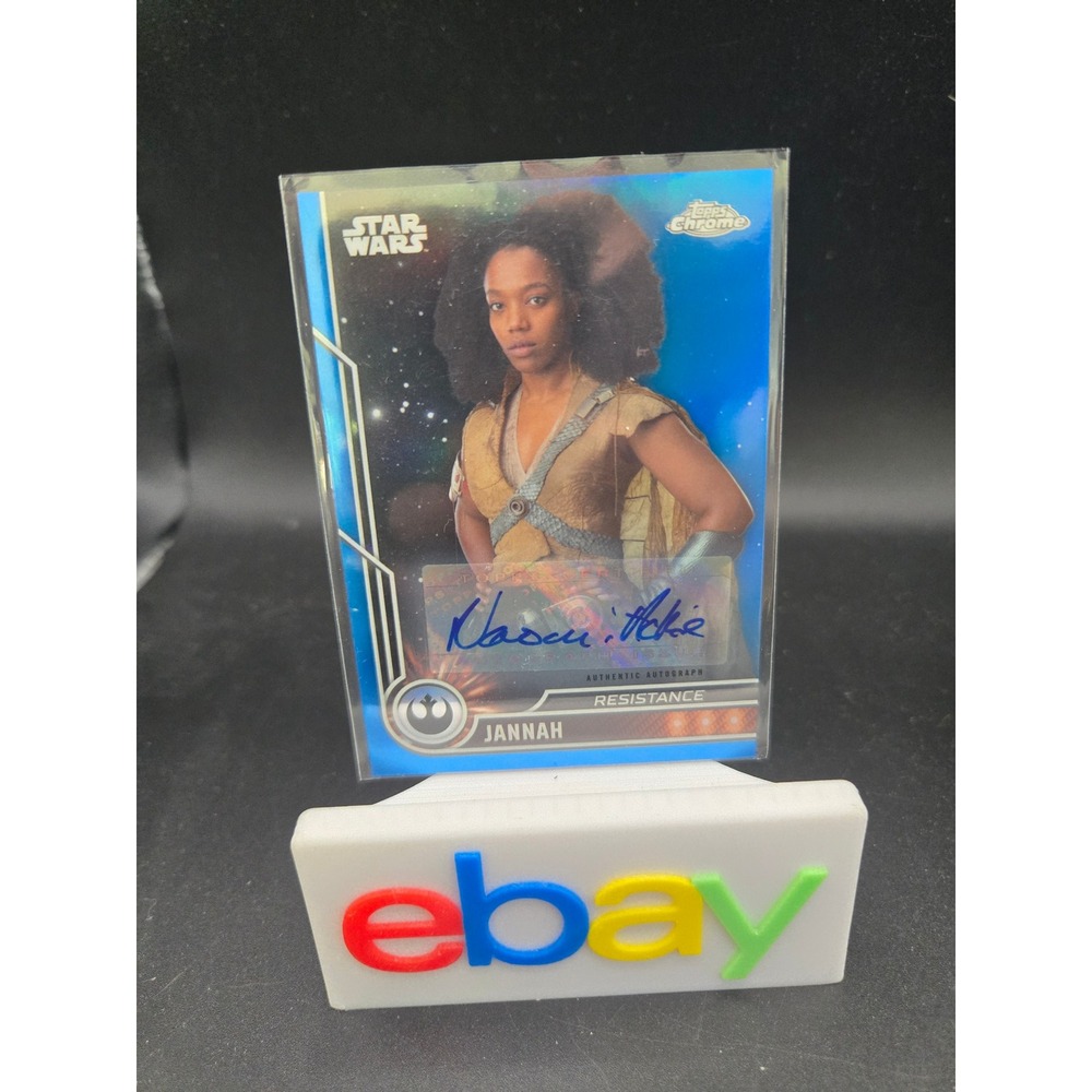 2023 Topps Chrome Star Wars Jannah Naomi Ackie Auto Autograph Blue /150 #78